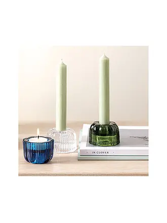 VILLEROY & BOCH | Kerzenständer 2in1 6x4,5cm FLEUR VERT | transparent